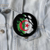 Badge Rond 10 Cm Algérie - Drapeau déchiré (En situation)