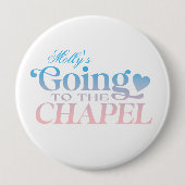 Badge Rond 10 Cm Aller à la chapelle - Custom Bride Design (Devant)