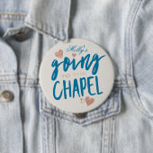 Badge Rond 10 Cm Aller à la chapelle - Personnalisé mariage concept (En situation)