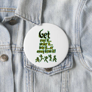Badge Rond 10 Cm Allez-y