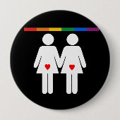 Badge Rond 10 Cm Amants lesbiens - (Devant)