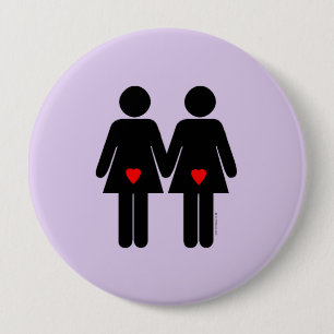 BADGE ROND 10 CM AMANTS LESBIENS - .PNG