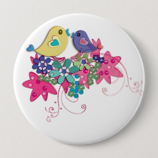 Badge Rond 10 Cm Amour (Devant)