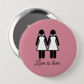 BADGE ROND 10 CM AMOUR FEMELLE DE MARIAGE - .PNG (Devant & derrière)