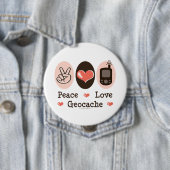 Badge Rond 10 Cm Amour Geocache de paix (En situation)