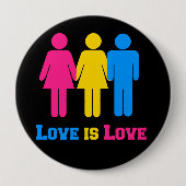 Badge Rond 10 Cm Amour Pansexual (Devant)