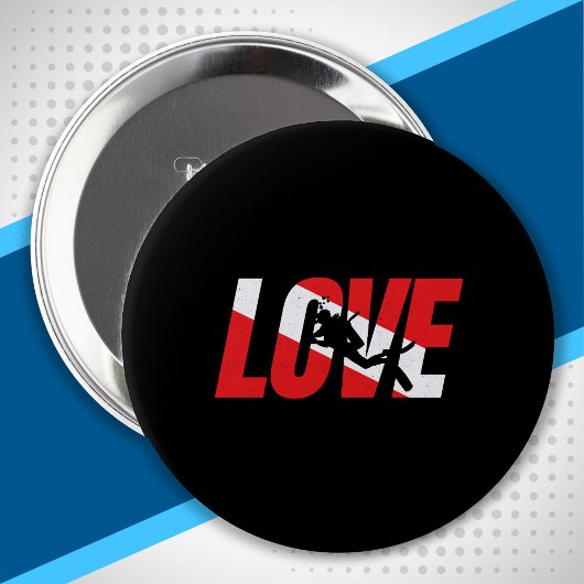 Badge Rond 10 Cm Amour, Plongée plongée plongée Gift Diver Down Dra