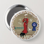 Badge Rond 10 Cm Amoureux de les chiens pour Romney (Devant & derrière)