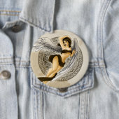 Badge Rond 10 Cm Ange (En situation)