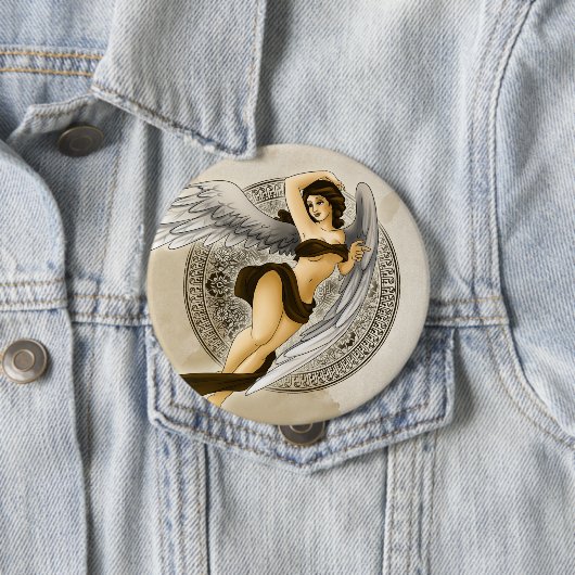Badge Rond 10 Cm Ange (En situation)