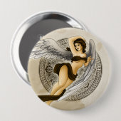 Badge Rond 10 Cm Ange (Devant & derrière)
