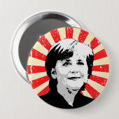 Badge Rond 10 Cm Angela Merkel (Devant & derrière)