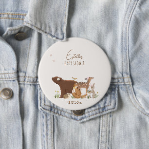 Badge Rond 10 Cm Animaux de la forêt Amis de la forêt Baby Shower
