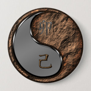 Badge Rond 10 Cm Année du lapin terrestre