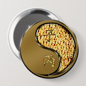 Badge Rond 10 Cm Année du taux d'incendie (Devant & derrière)