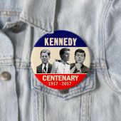 Badge Rond 10 Cm Anniversaire de JFK 100th (En situation)