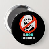 Badge Rond 10 Cm Anti-Obama - farce de dollar (Devant & derrière)