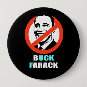 Badge Rond 10 Cm Anti-Obama - farce de dollar