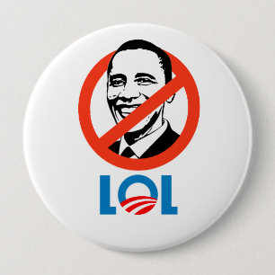Badge Rond 10 Cm Anti-Obama - LOL