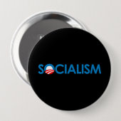 Badge Rond 10 Cm Anti-Obama - socialisme (Devant & derrière)