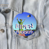 Badge Rond 10 Cm Anti Trump Joe Biden Harris Vote Democrat 2020 (En situation)