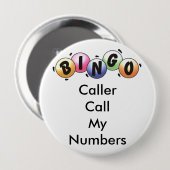 Badge Rond 10 Cm Appel de visiteur de bouton de BINGO-TEST mes (Devant & derrière)
