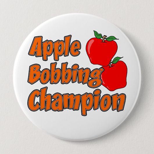 Badge Rond 10 Cm Apple Bobbing Champion Button (Devant)