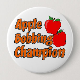 Badge Rond 10 Cm Apple Bobbing Champion Button