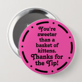 Badge Rond 10 Cm Appréciation du pourboire (Devant & derrière)