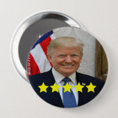 Badge Rond 10 Cm Approbation du président Donald Trump (Devant & derrière)