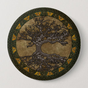 Badge Rond 10 Cm Arbre de vie celtique