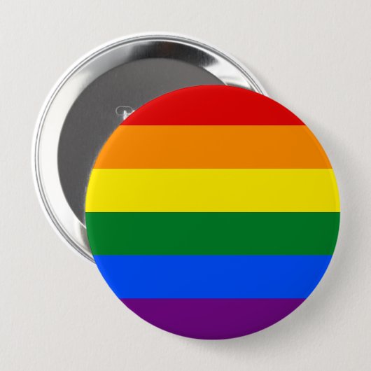 Badge Rond 10 Cm Arc-en-ciel (Devant & derrière)