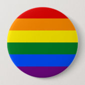 Badge Rond 10 Cm Arc-en-ciel (Devant)