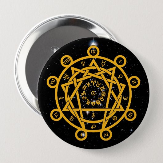 Badge Rond 10 Cm Arcane Enneagram (Devant & derrière)