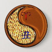 Badge Rond 10 Cm Aries et bois d'ox (Devant)