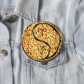 Badge Rond 10 Cm Aries et rat de feu (En situation)