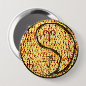 Badge Rond 10 Cm Aries et rat de feu (Devant & derrière)