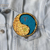 Badge Rond 10 Cm Aries et singe de l'eau (En situation)