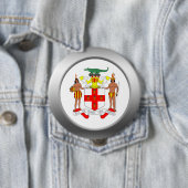 Badge Rond 10 Cm Armoiries de Jamaïque (En situation)