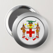 Badge Rond 10 Cm Armoiries de Jamaïque (Devant & derrière)