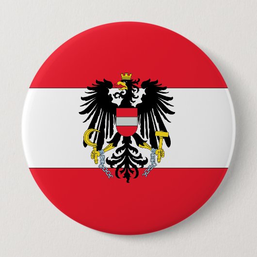Badge Rond 10 Cm Armoiries de l'Autriche (Devant)