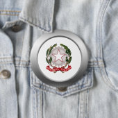 Badge Rond 10 Cm Armoiries de l'Italie (En situation)