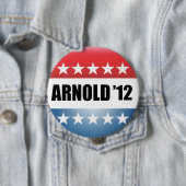 BADGE ROND 10 CM ARNOLD SCHWARZENEGGER (En situation)