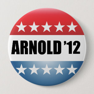BADGE ROND 10 CM ARNOLD SCHWARZENEGGER