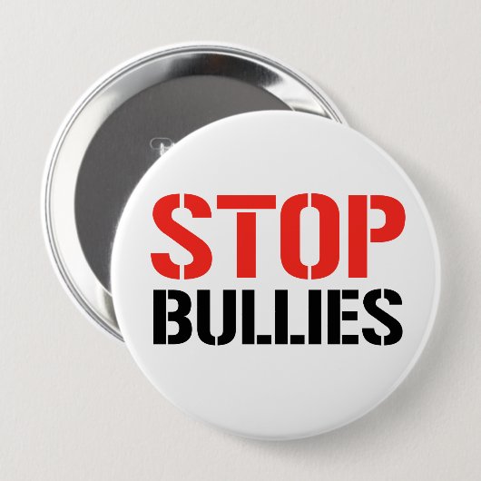 BADGE ROND 10 CM ARRÊTER LES BULLES (Devant & derrière)