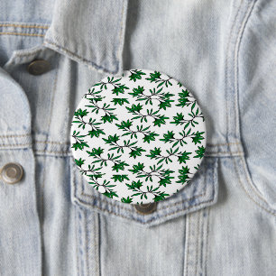 Badge Rond 10 Cm arrière - plan à feuilles spirales