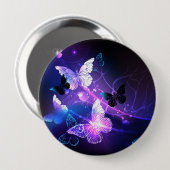 Badge Rond 10 Cm Arrière - plan avec papillons de nuit (Devant & derrière)