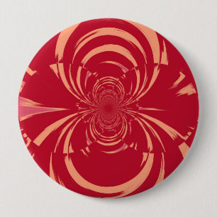 Badge Rond 10 Cm Art déco rétro à la flèche rouge