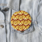 Badge Rond 10 Cm Art félin moderne (En situation)