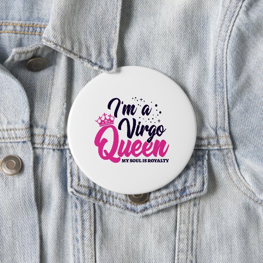 Badge Rond 10 Cm Astrologie Zodiac août et septembre Anniversaire V (En situation)